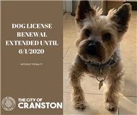 DOG LICENSE RENEWAL EXTENDED UNTIL 6/1/2020